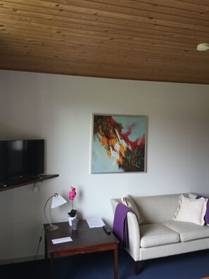 Basic Double Room | Living area | Flat-screen TV - Syvsten Kro (Sæby)