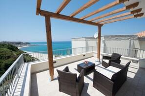 Deluxe Double Room, Terrace, Sea View | Terrace/patio