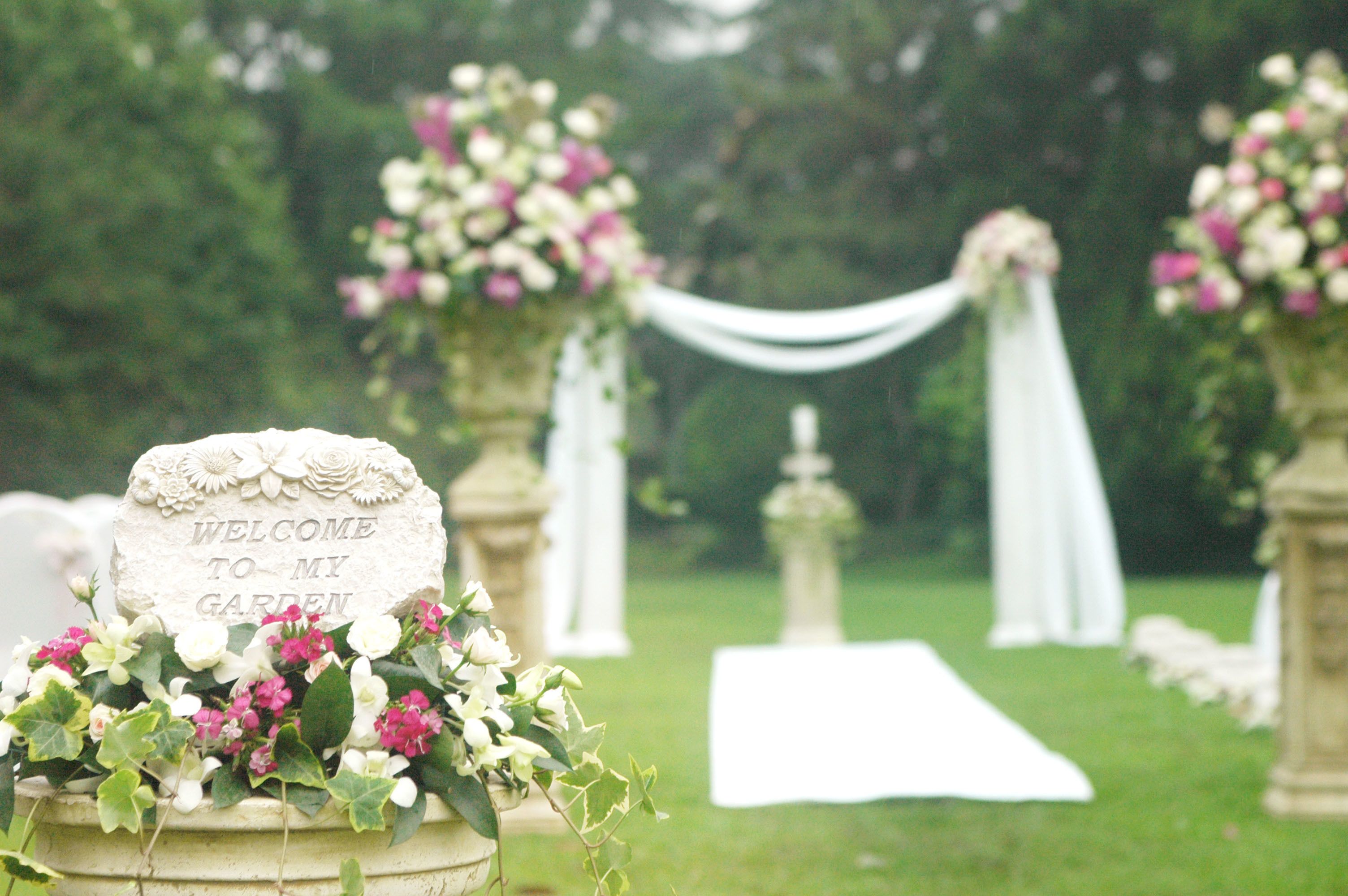 outdoor wedding area