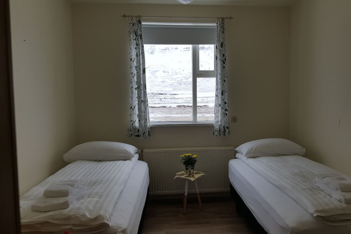 Twin kamer, gedeelde badkamer | Een bureau, gratis wifi, beddengoed