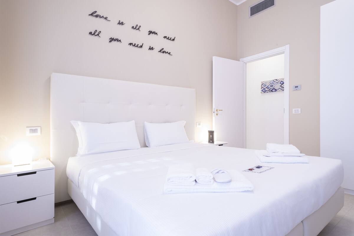 Appartamento Deluxe, 1 camera da letto, cucina (Aida) | Biancheria da letto di alta qualità, una cassaforte in camera