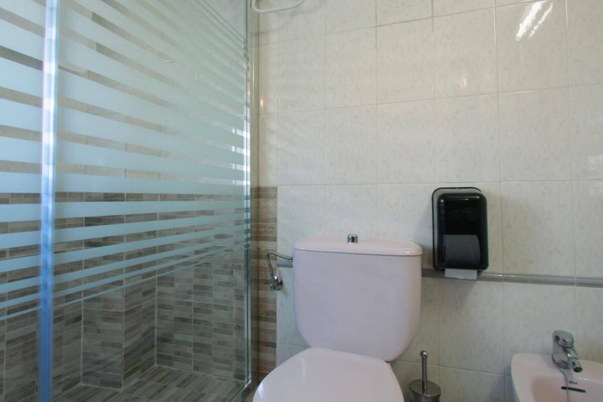 free toiletries, hair dryer, bidet, towels