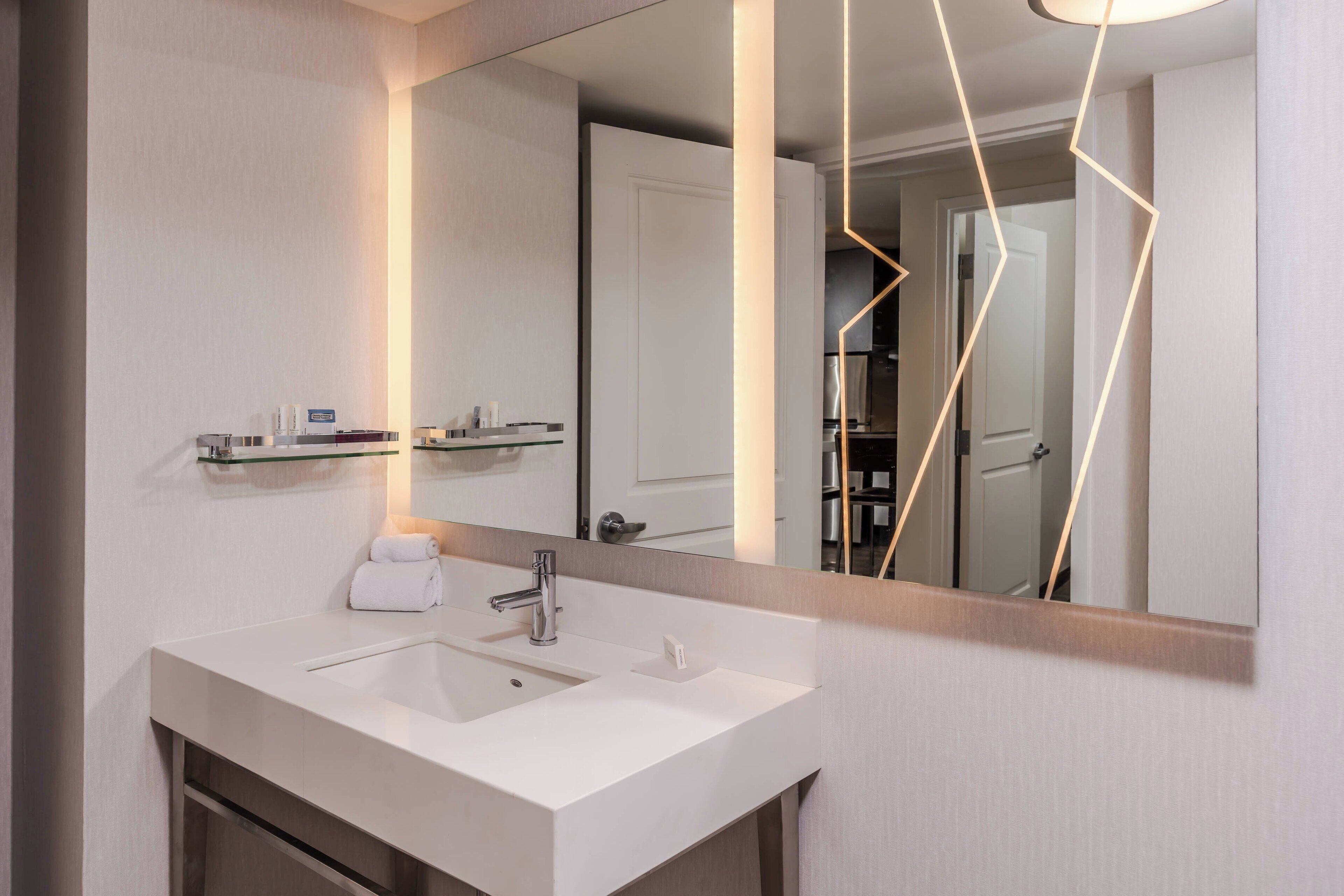 free toiletries, hair dryer, towels