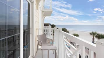 Premium bedding, pillowtop beds, desk, laptop workspace