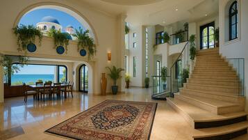 Family Villa | Living area | 60-inch Smart TV with satellite channels, Netflix, Hulu