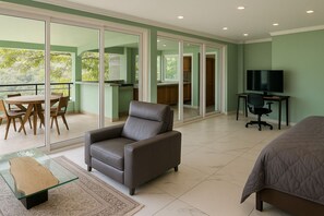 60-inch Smart TV with satellite channels, Netflix, Hulu