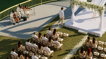 Outdoor wedding area