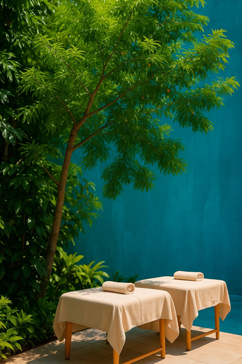 2 outdoor pools, pool umbrellas, pool loungers