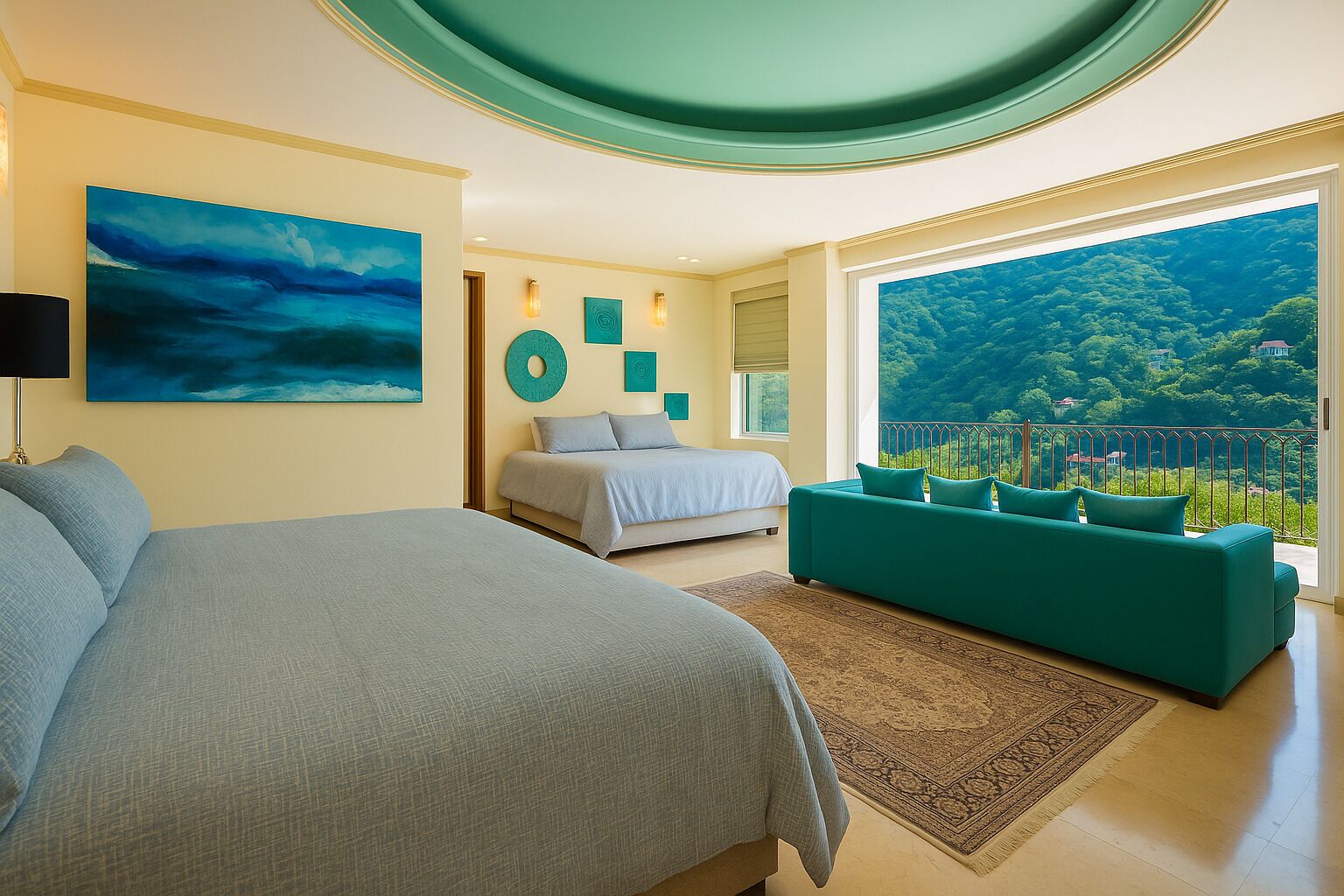 Familien-Doppelzimmer | Strand-/Meerblick