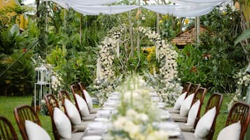 Outdoor wedding area