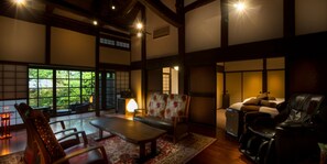 Villa Deluxe, 1 chambre, bain à remous | Coin séjour