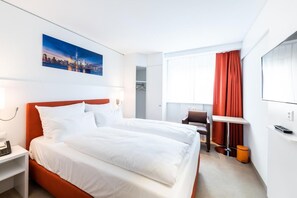 Ropa de cama de alta calidad, caja fuerte, sistema de insonorización