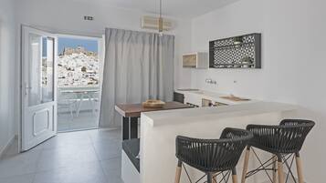 Superior Studio | Private kitchen | Full-size fridge, microwave, stovetop, espresso maker