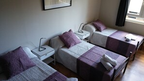 Family Room, Shared Bathroom (6 people) | Blackout curtains, soundproofing, free WiFi, bed sheets