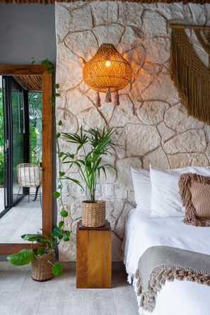 1 habitación y ropa de cama de alta calidad