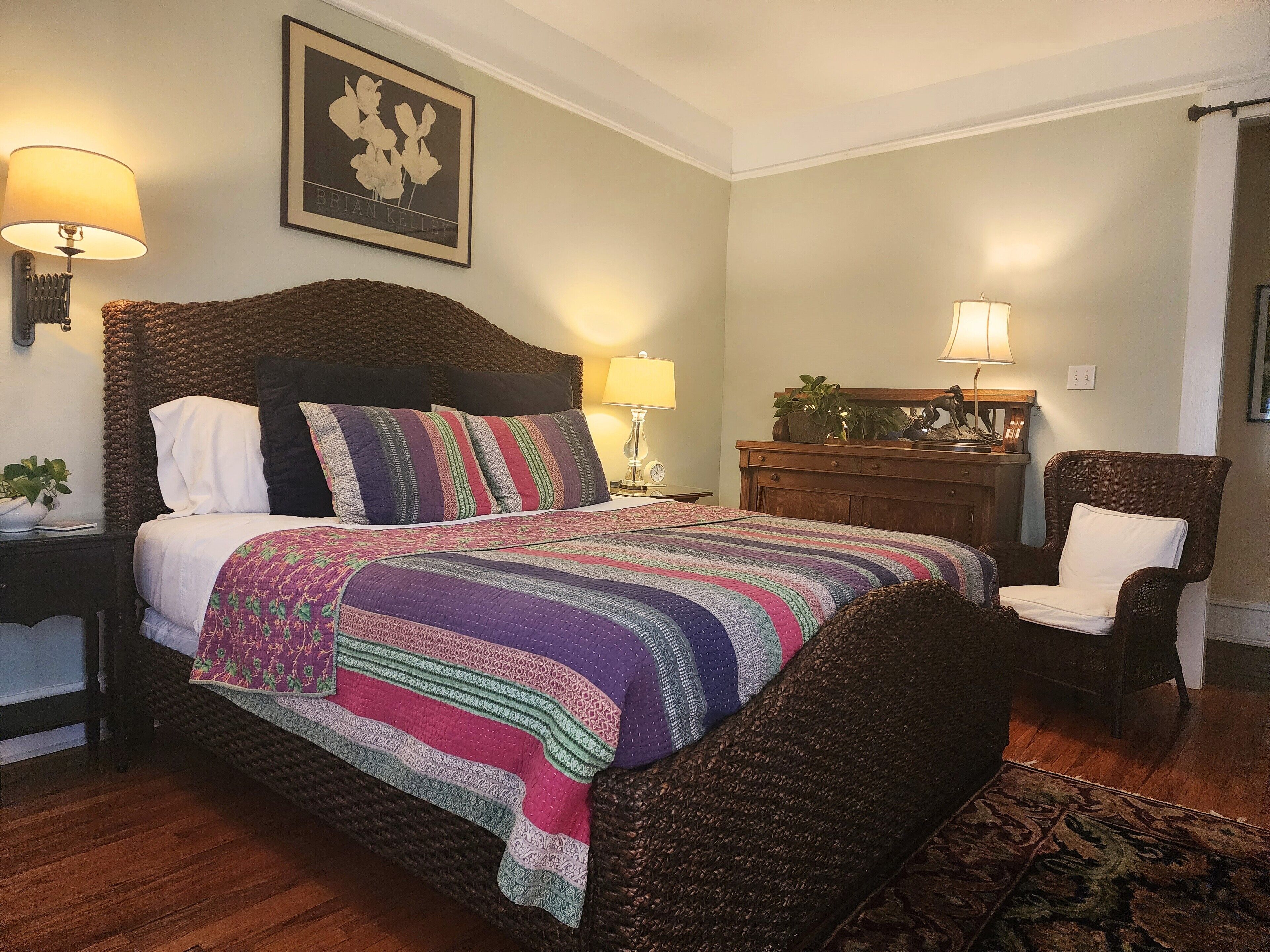 Premium bedding, down duvets, pillow-top beds, individually decorated