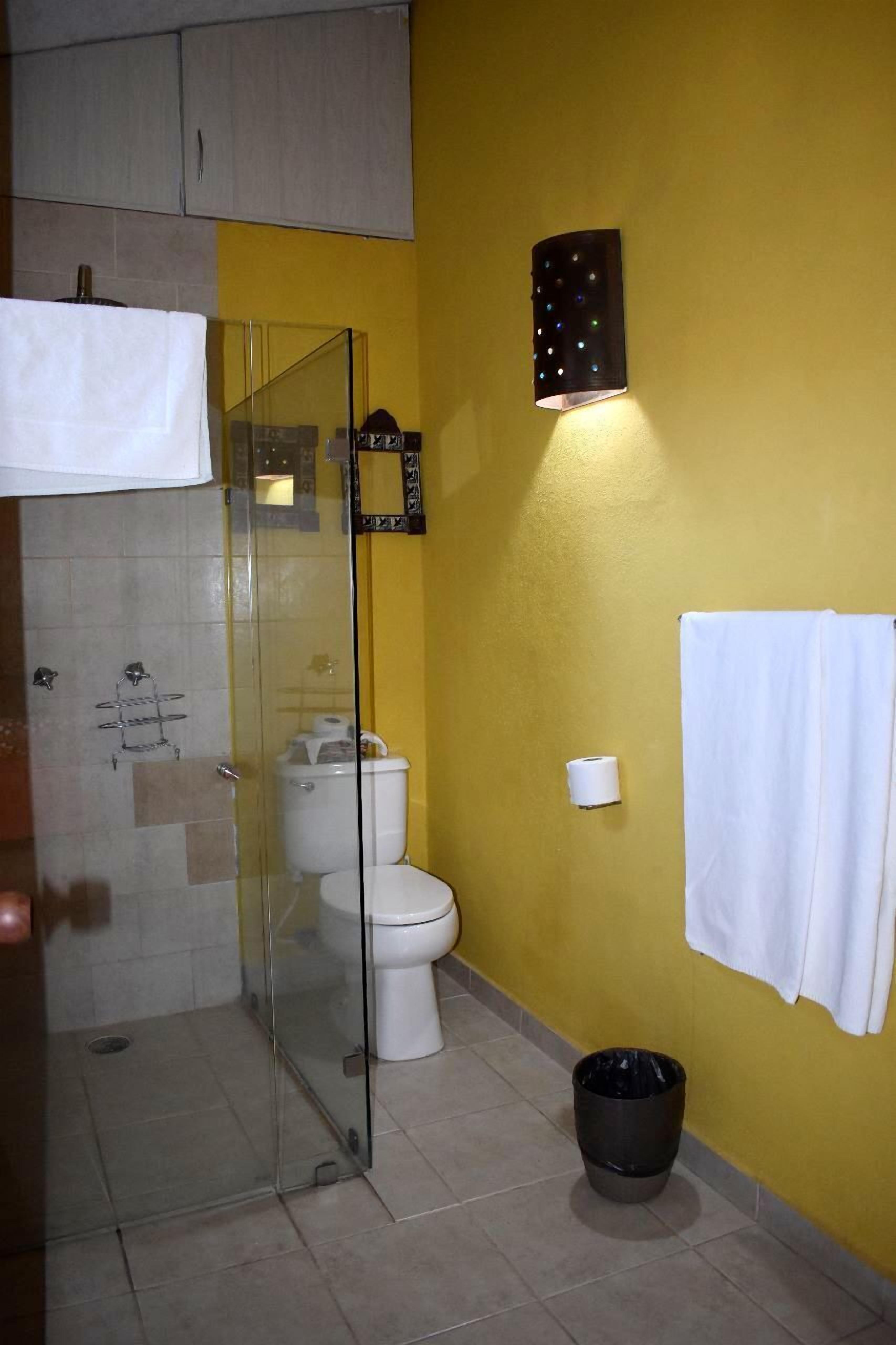 standard double room, ensuite, garden view (mosaico rivera) | bathroom | shower, free toiletries, towels, soap