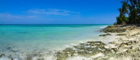 Sulla spiaggia, lettini da mare, immersioni subacquee, snorkeling