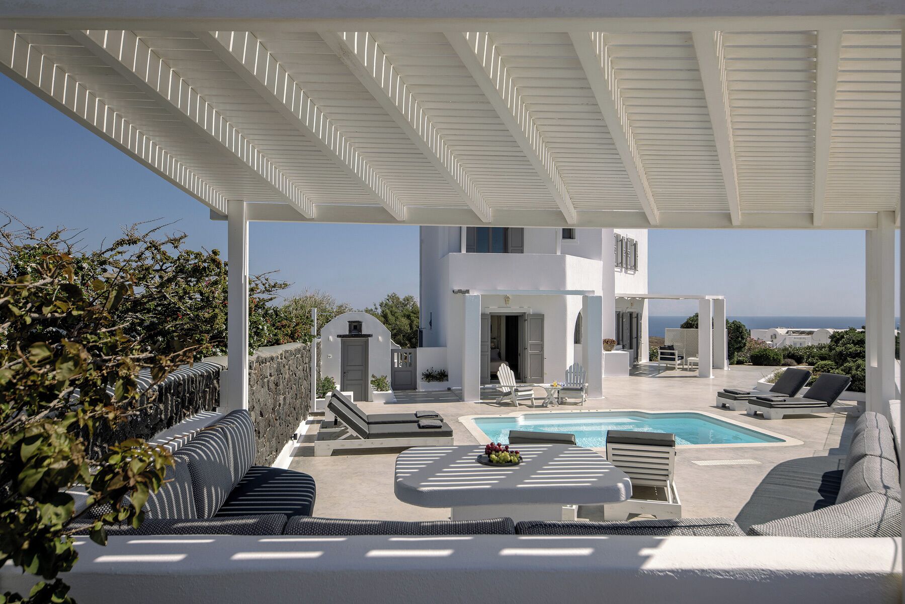 Outdoor pool, open 8:00 AM to 8:00 PM, sun loungers