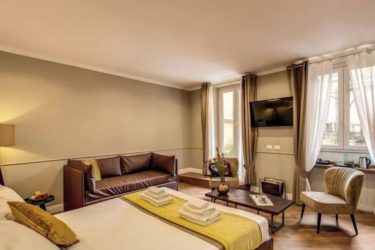 Literie de qualité supérieure, couette en duvet d'oie, minibar