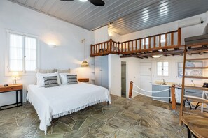 Suite Apartment with loft | Soundproofing, iron/ironing board, free WiFi, bed sheets - Lighthouse Hotel (Sifnos)