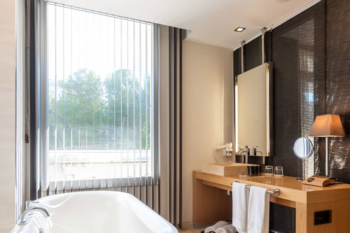 shower, free toiletries, hair dryer, bathrobes