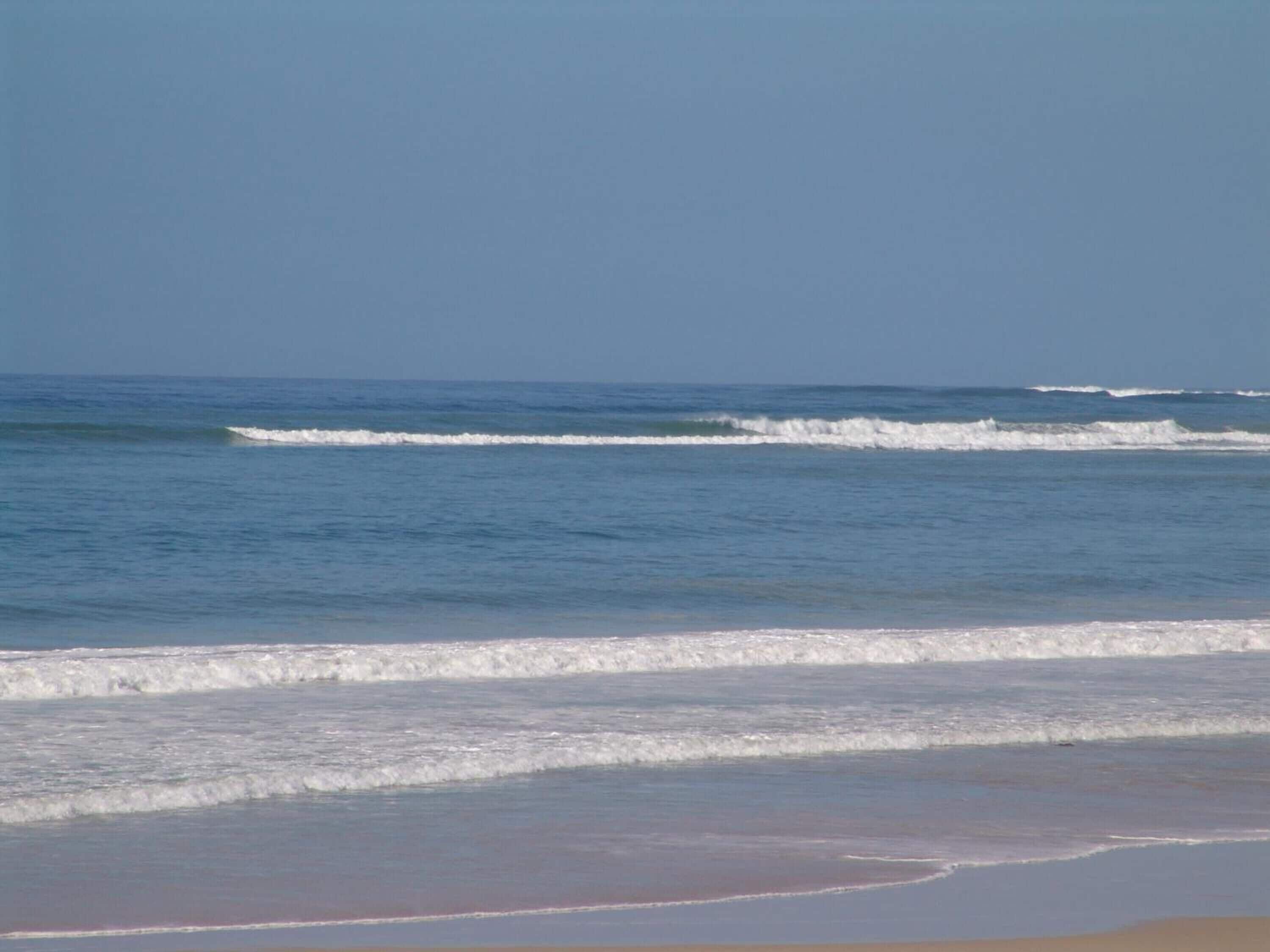 On the beach, white sand