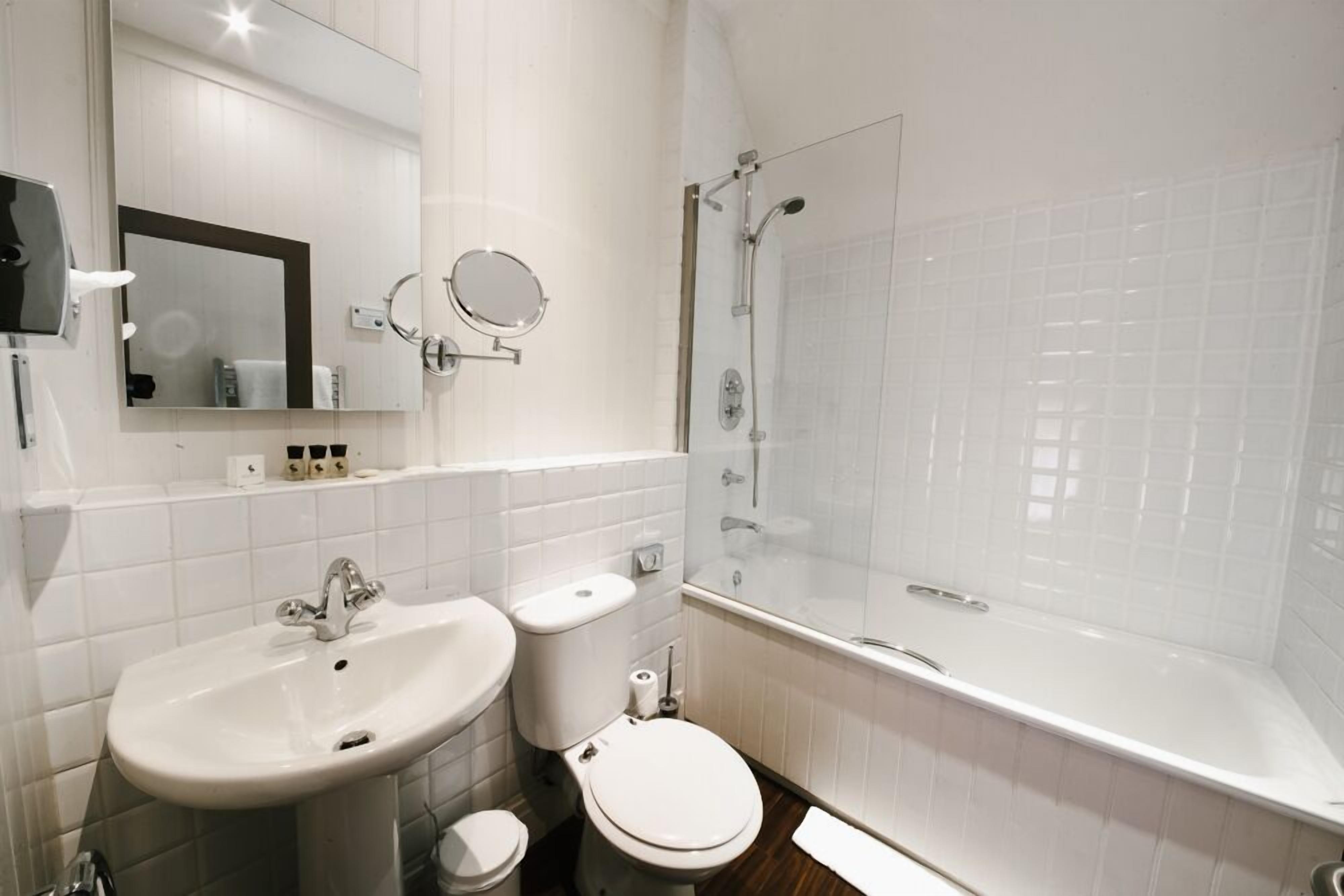 free toiletries, hair dryer, towels