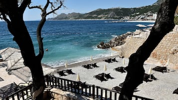 Private beach, beach bar