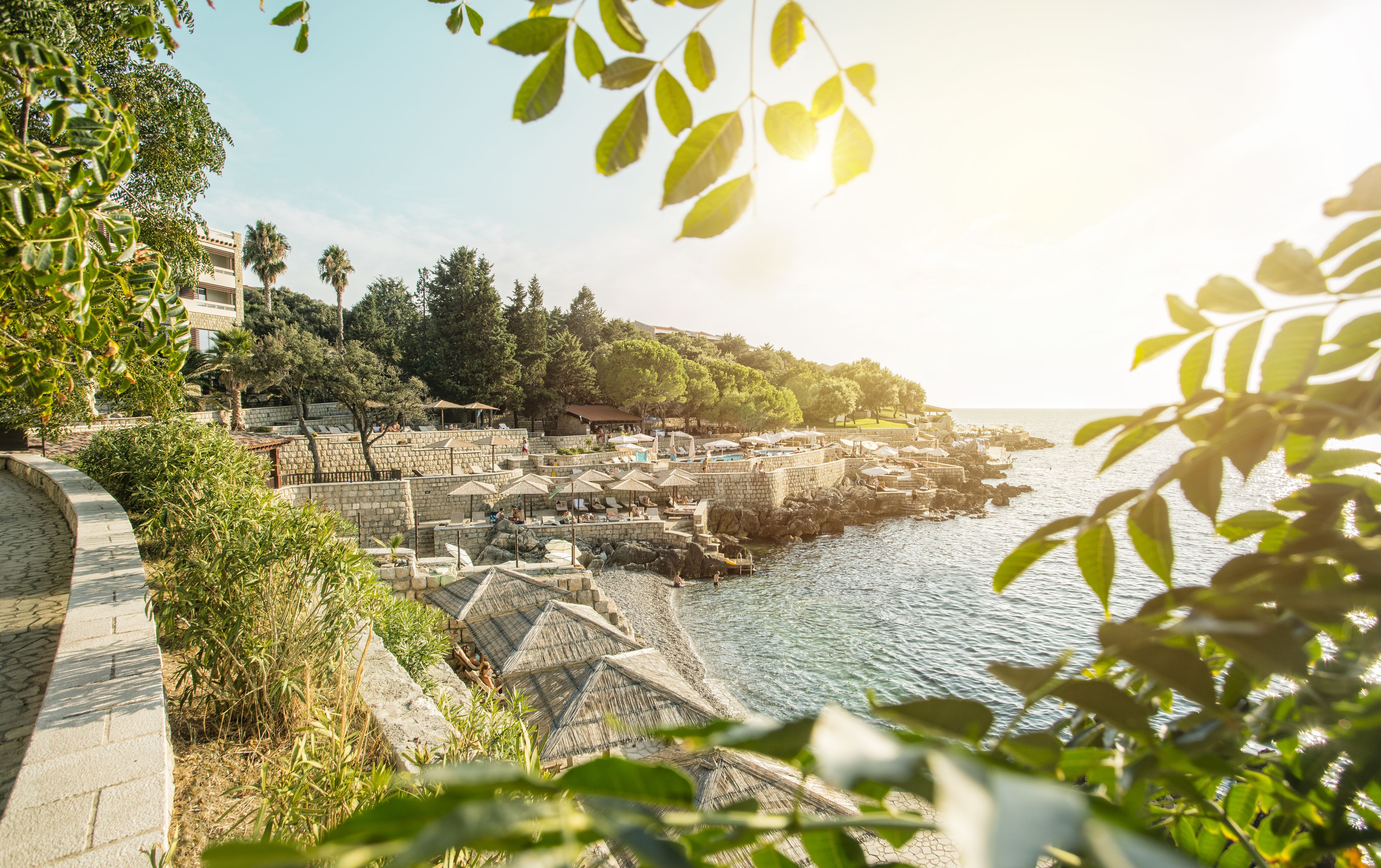 Privat strand och strandbarer