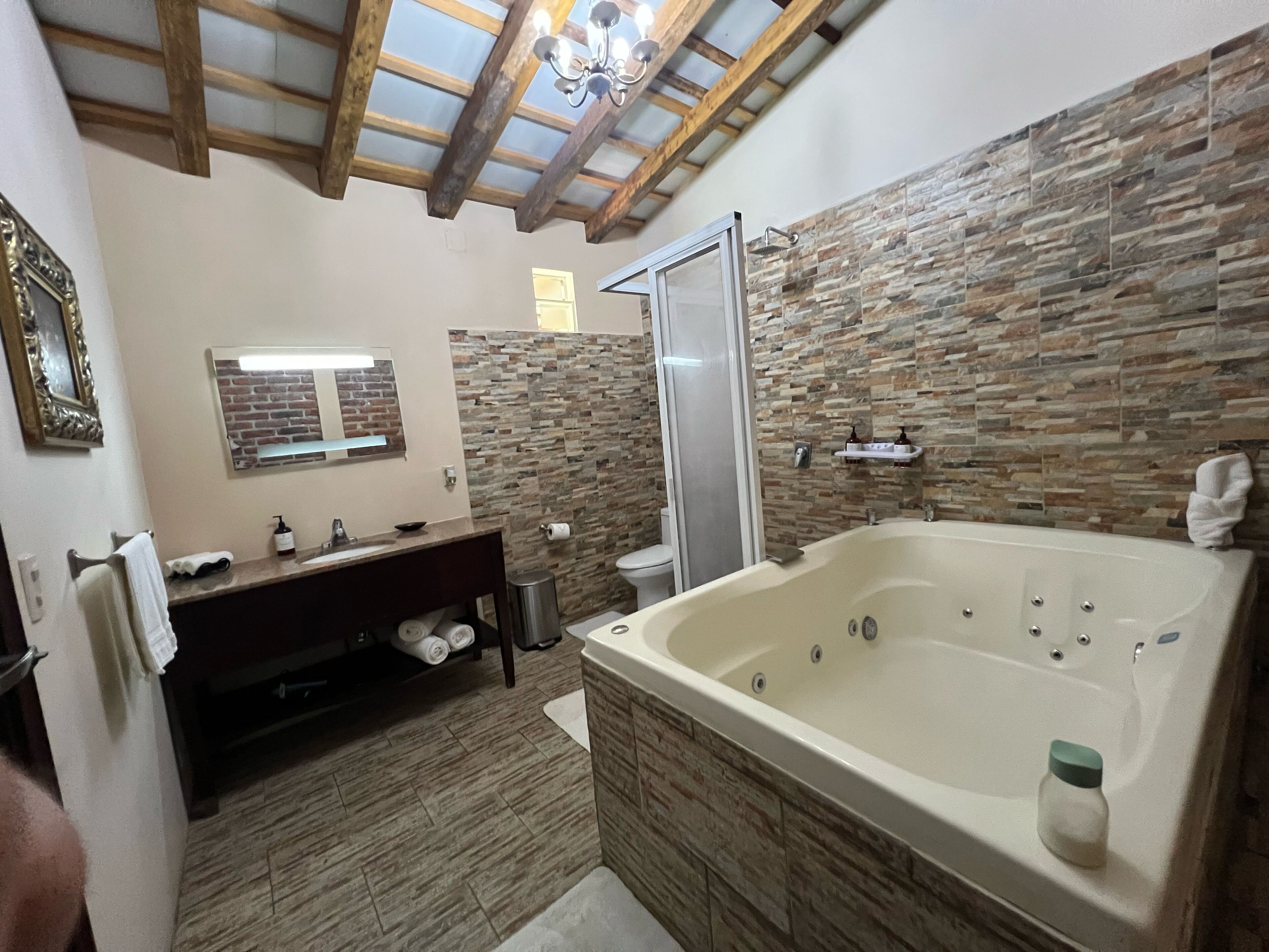 Design Room | Bathroom | Shower, designer toiletries, hair dryer, bathrobes