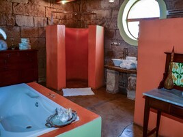 The Loft | Bathroom | Separate tub and shower, spring water tub, free toiletries, hair dryer