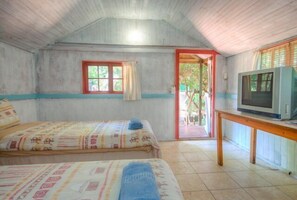 Ngwenya Cottage | Iron/ironing board, bed sheets - Woodlands Cottages & Camping (Kenton on Sea)