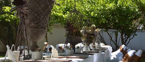 Outdoor wedding area
