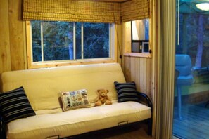 Signature Suite, 1 Bedroom, Ocean View (Boat House) | Living area | 32-inch flat-screen TV with satellite channels, TV, fireplace - Sea Parrot Ocean View Resort (North Shore)