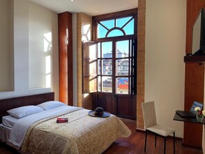 Minibar, desk, laptop workspace, soundproofing