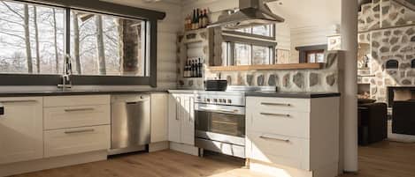 Superior Villa, Lake View | Private kitchen | Fridge, microwave, coffee/tea maker
