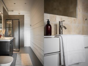 Apartment, Terrace | Bathroom | Shower, towels - Joe Getaway - Stugby Ullared (Ullared)