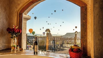 Panoramic King Stone | Bathroom | Free toiletries, hair dryer, slippers, towels