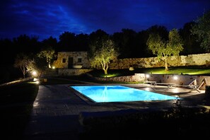 Outdoor pool, an infinity pool, open 8:30 AM to 6:00 PM, pool umbrellas