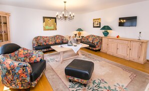 Villa, 3 Bedrooms | Living room | LCD TV - Villa Euphoria (Thasos)