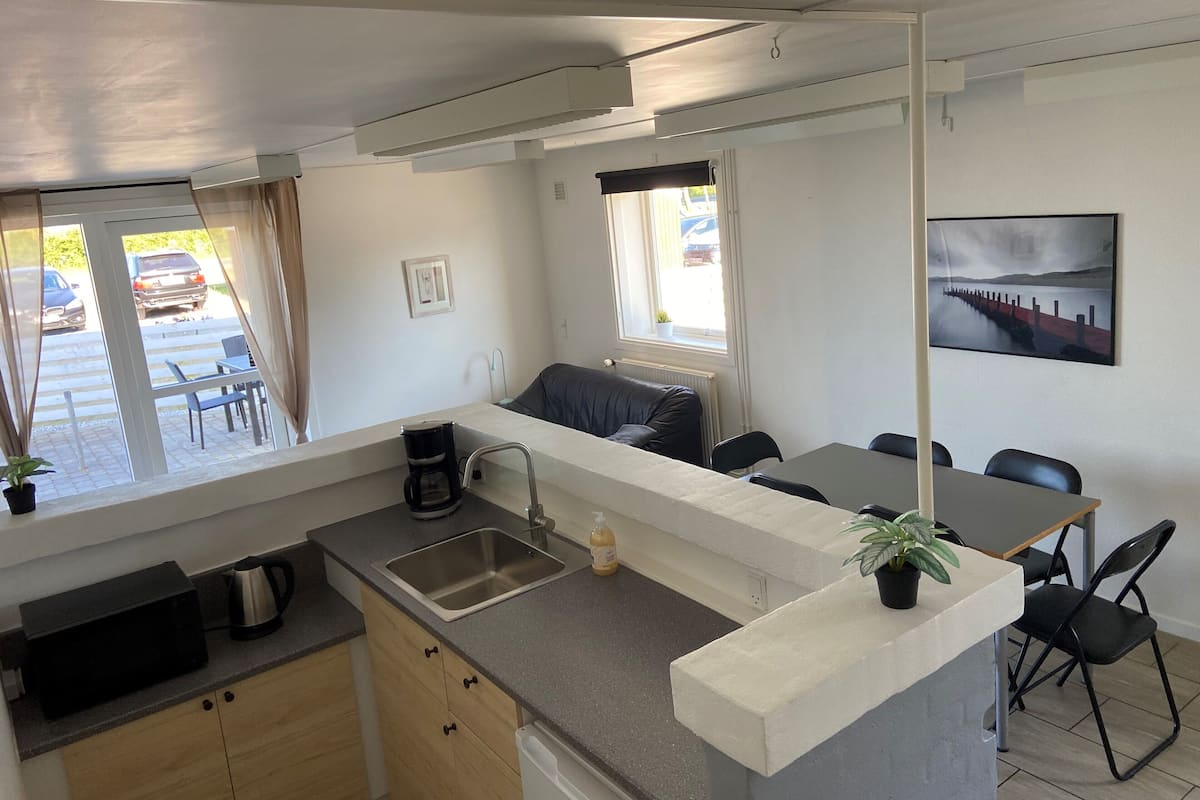 Deluxe Apartment | Private kitchen | Fridge, microwave
