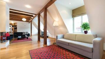 Apartment, 2 Bedrooms, Sauna | Living area