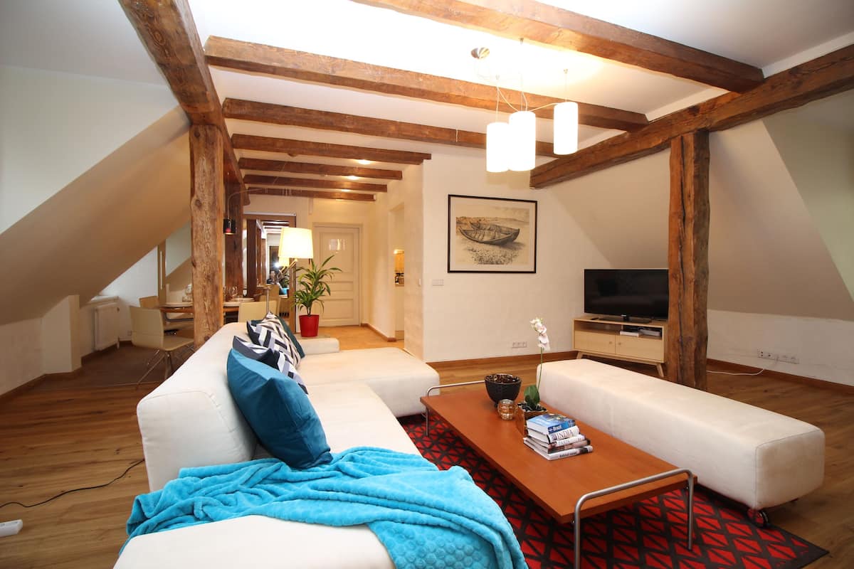 Apartment, 1 Bedroom, Fireplace | Living room