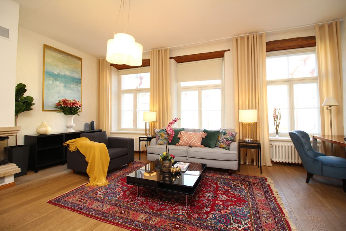 Apartment, 2 Schlafzimmer, Sauna | Wohnzimmer