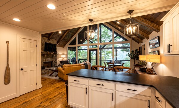 Exclusive Cabin, 2 Bedrooms, Mountain View, Mountainside | Private kitchen - stayNantahala - Smoky Mountain Cabins (Topton)