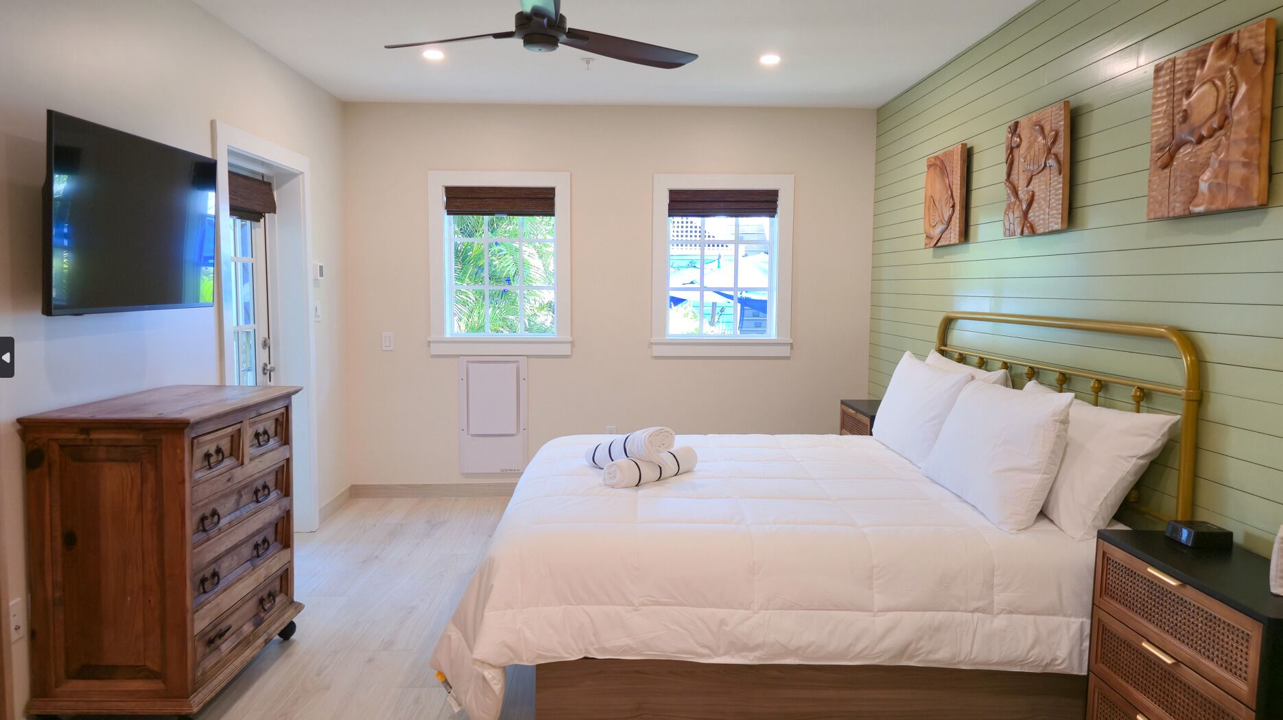 Cabana/Conch King Room | Sengetøy av topp kvalitet, safe på rommet og individuelt dekorert