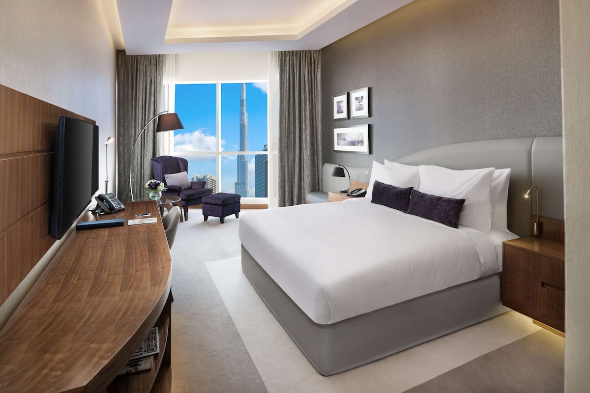 1 slaapkamer, luxe beddengoed, pillowtop-bedden, een minibar