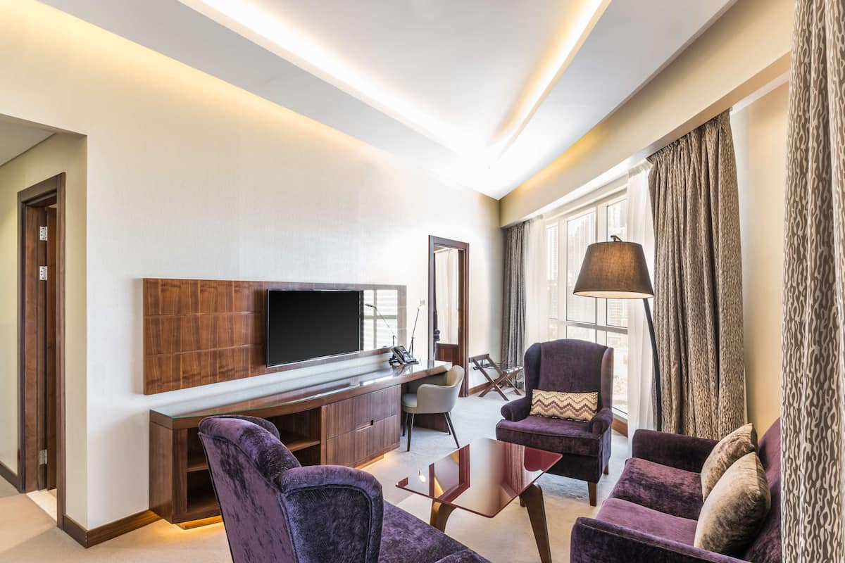 1 slaapkamer, luxe beddengoed, pillowtop-bedden, een minibar