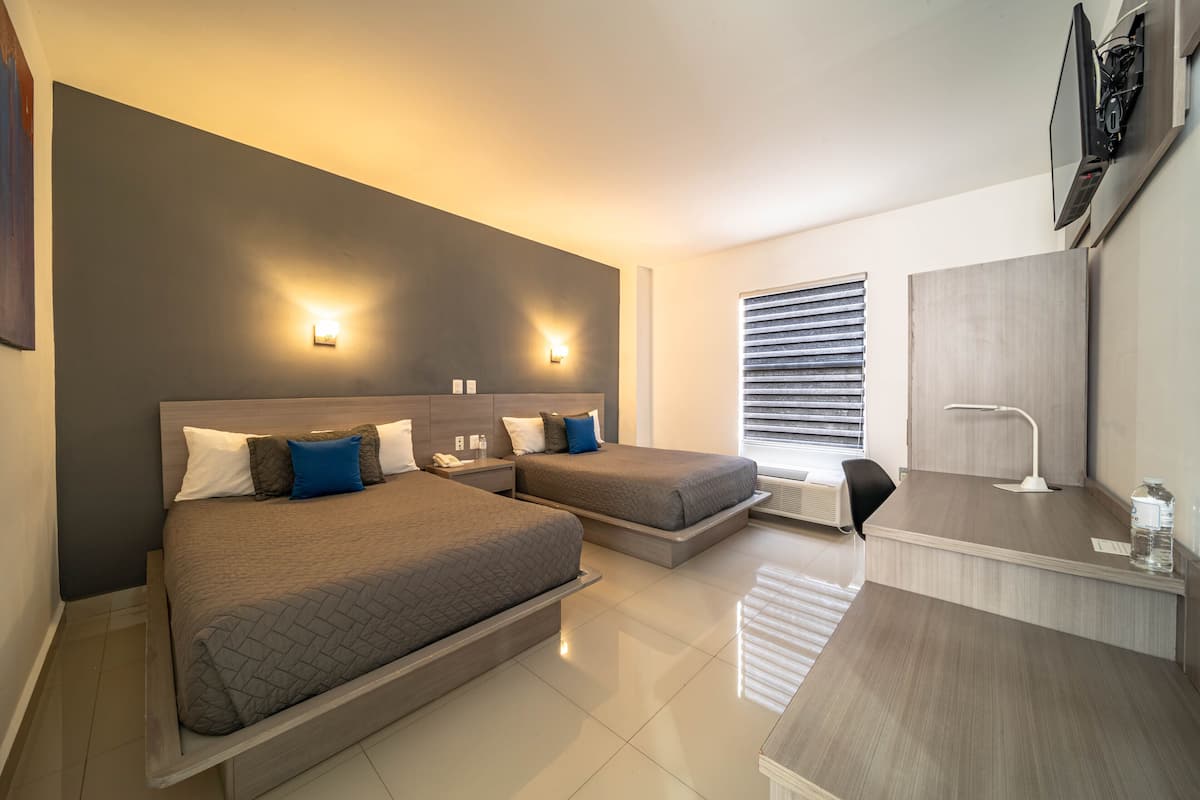 double room, 2 double beds | desk, iron/ironing board, free wifi, bed sheets